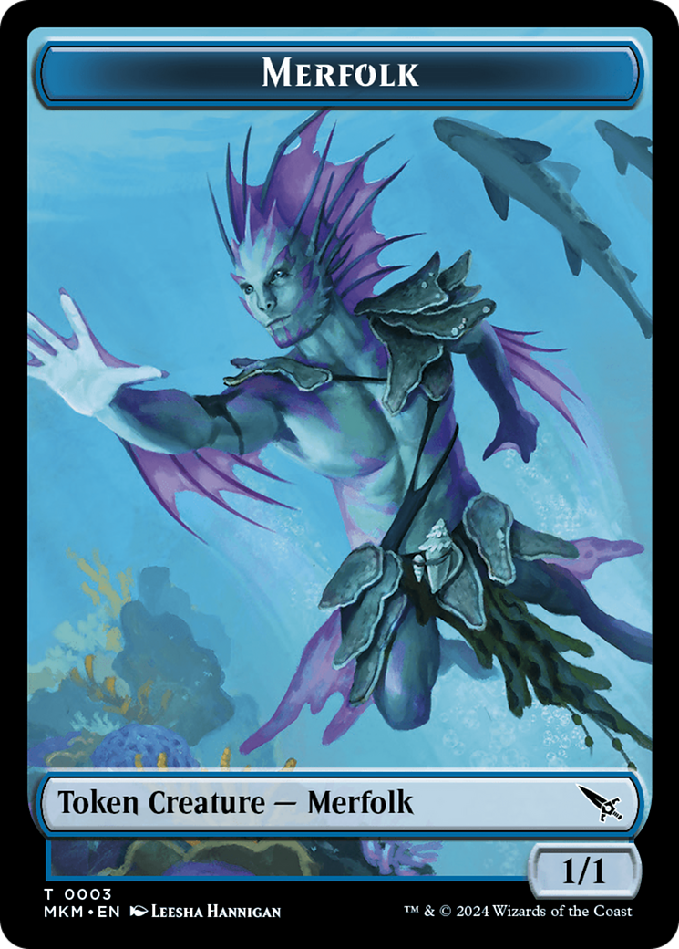 Thopter (0020) // Merfolk Double-Sided Token [Murders at Karlov Manor Tokens] | Tabernacle Games