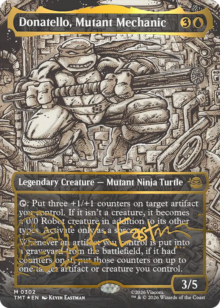 Donatello, Mutant Mechanic (Borderless) (Gold-Stamped Signature) [Teenage Mutant Ninja Turtles] | Tabernacle Games