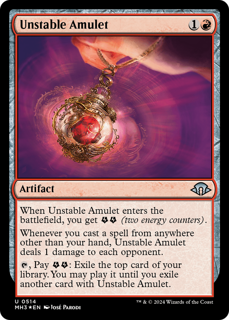 Unstable Amulet (Ripple Foil) [Modern Horizons 3] | Tabernacle Games