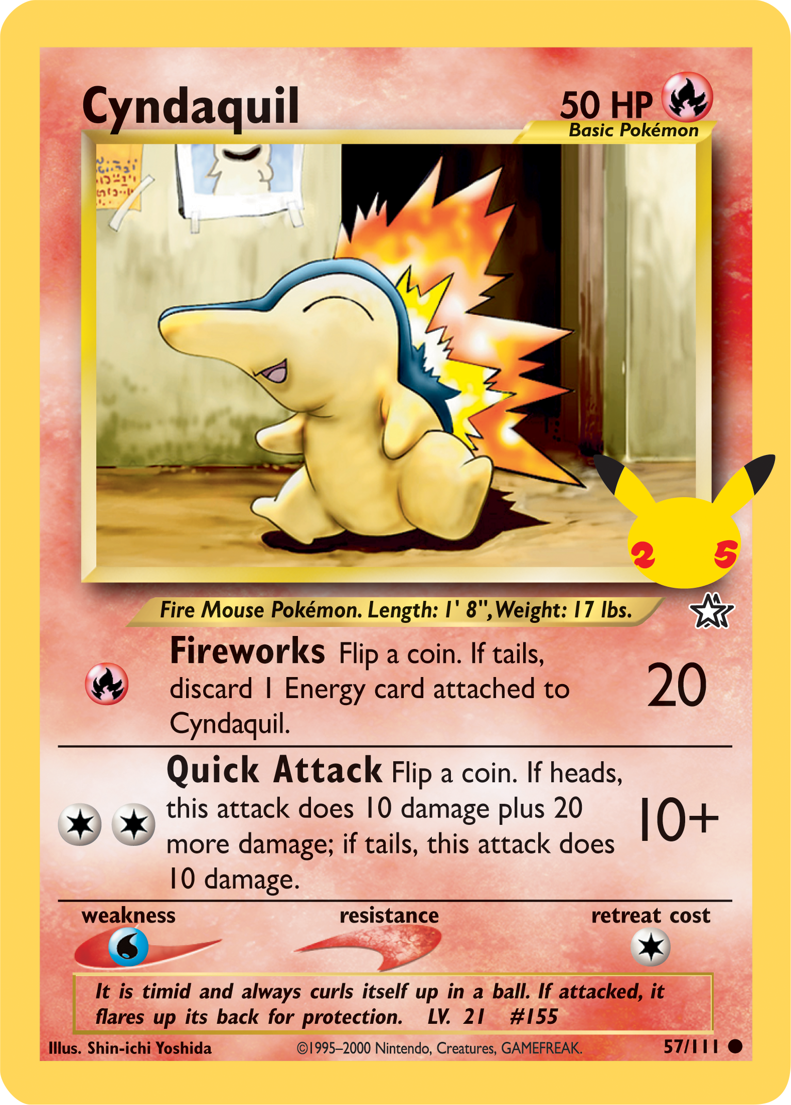 Cyndaquil (57/111) (Jumbo Card) [First Partner Pack] | Tabernacle Games