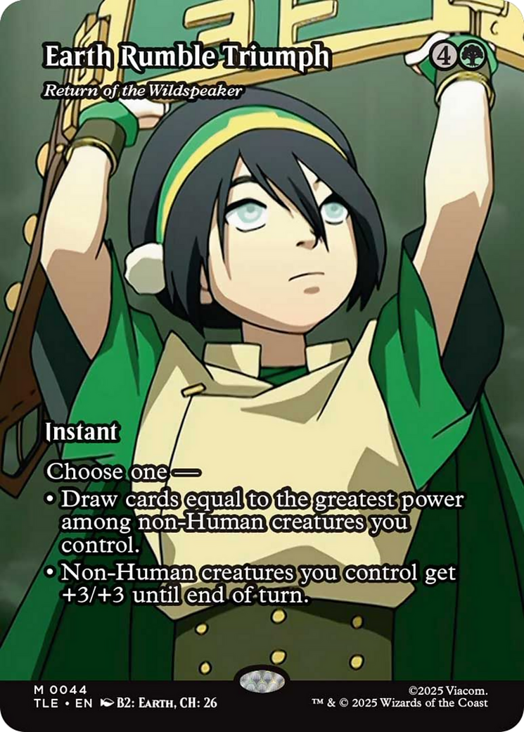 Earth Rumble Triumph - Return of the Wildspeaker (Borderless) [Avatar: The Last Airbender: Eternal-Legal] | Tabernacle Games