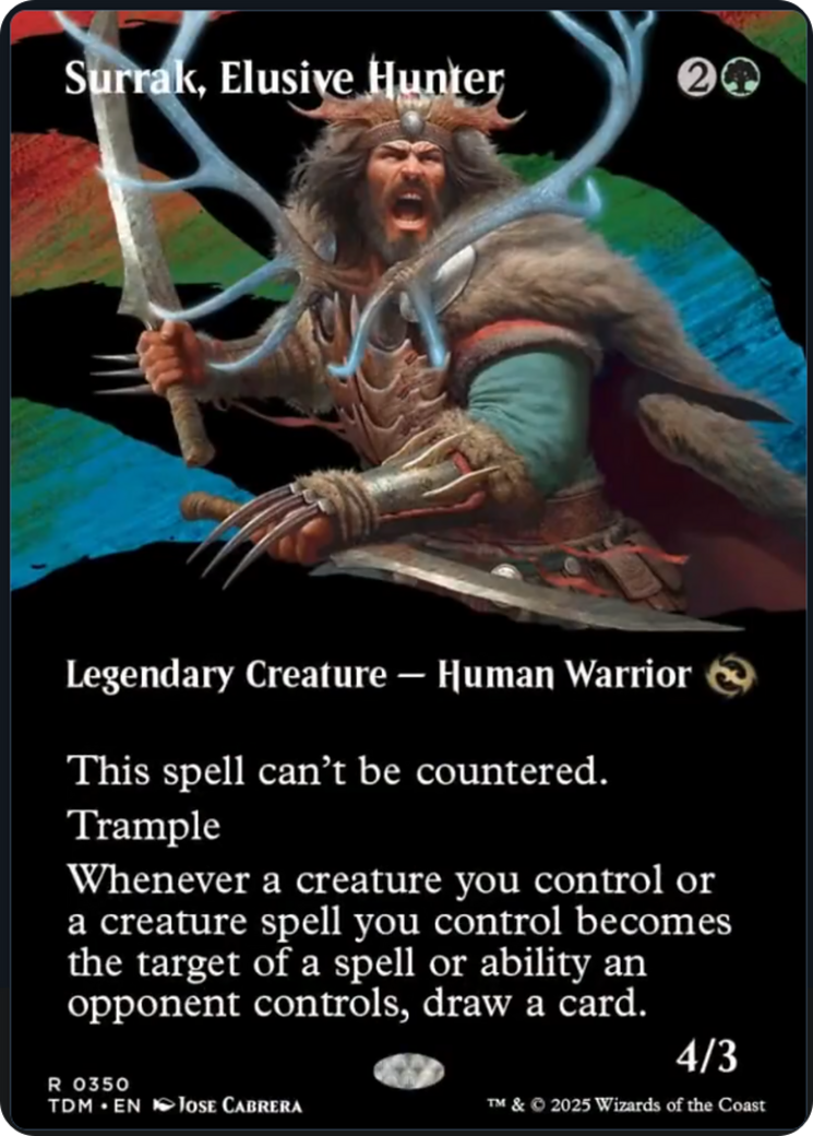Surrak, Elusive Hunter (Borderless) [Tarkir: Dragonstorm] | Tabernacle Games