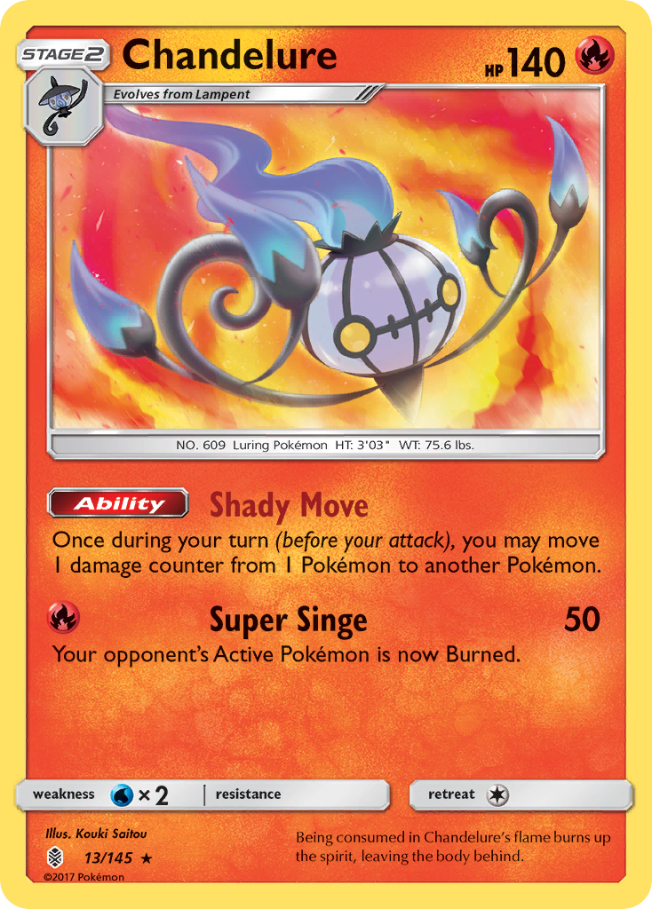 Chandelure (13/145) [Sun & Moon: Guardians Rising] | Tabernacle Games