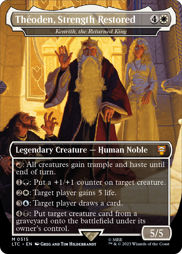 Theoden, Strength Restored - Kenrith, the Returned King (Borderless) [The Lord of the Rings: Tales of Middle-Earth Commander] | Tabernacle Games