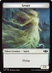 Spirit // Treasure Double-Sided Token [Tarkir: Dragonstorm Commander Tokens] | Tabernacle Games