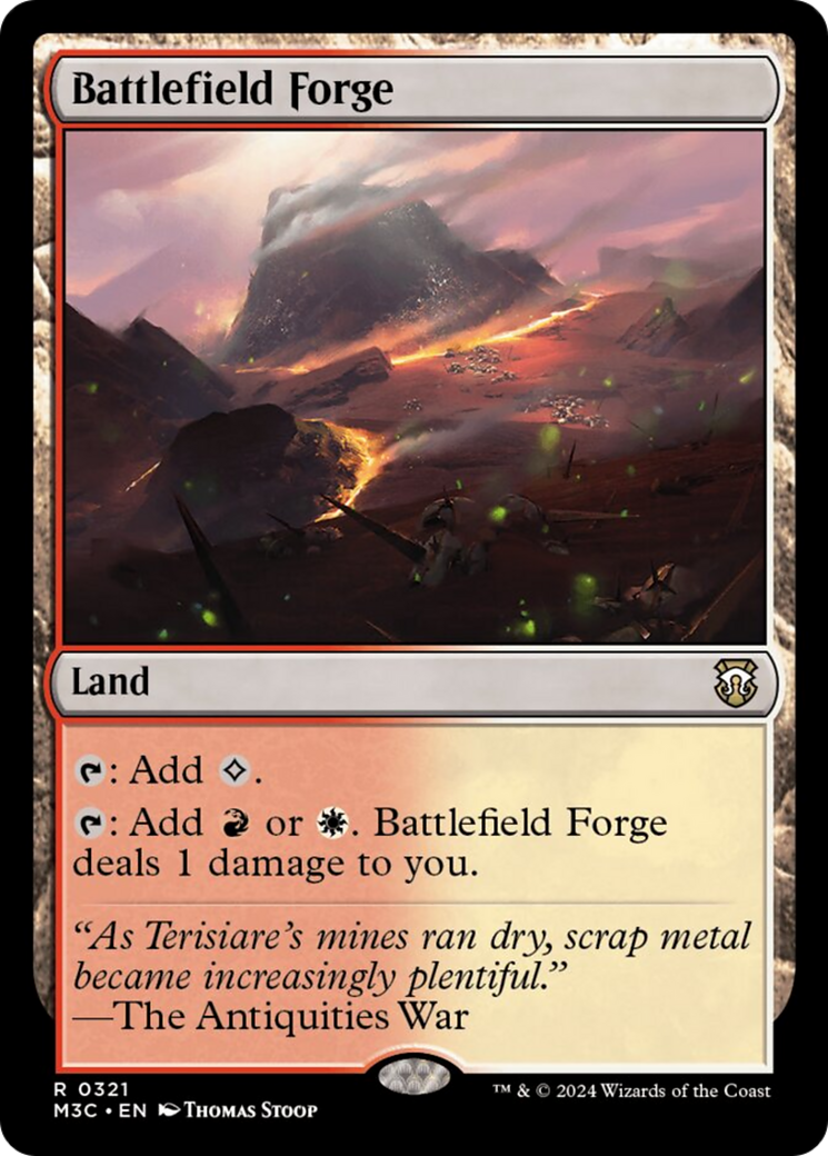 Battlefield Forge (Ripple Foil) [Modern Horizons 3 Commander] | Tabernacle Games