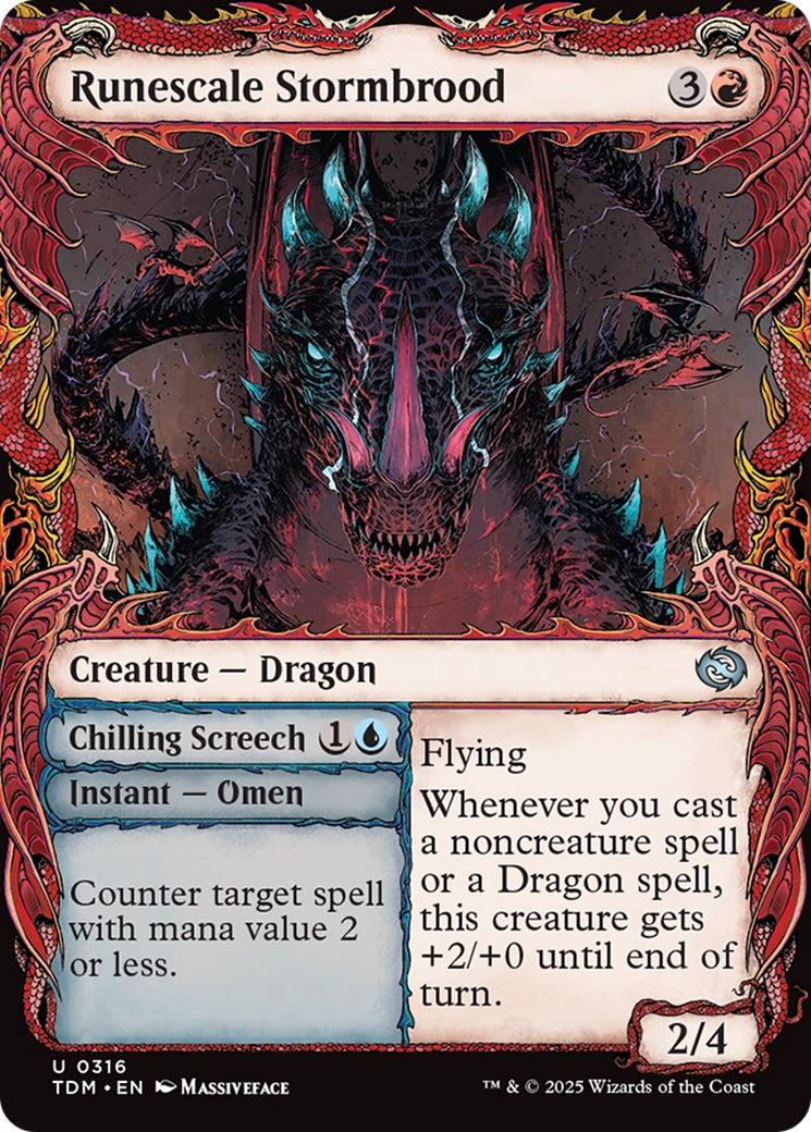 Runescale Stormbrood (Showcase) [Tarkir: Dragonstorm] | Tabernacle Games