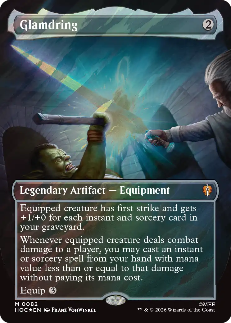 Glamdring (Borderless) (Surge Foil) [The Hobbit: Eternal-Legal] | Tabernacle Games