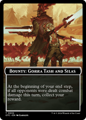 Bounty: Gorra Tash and Silas // Bounty Rules Double-Sided Token [Outlaws of Thunder Junction Commander Tokens] | Tabernacle Games