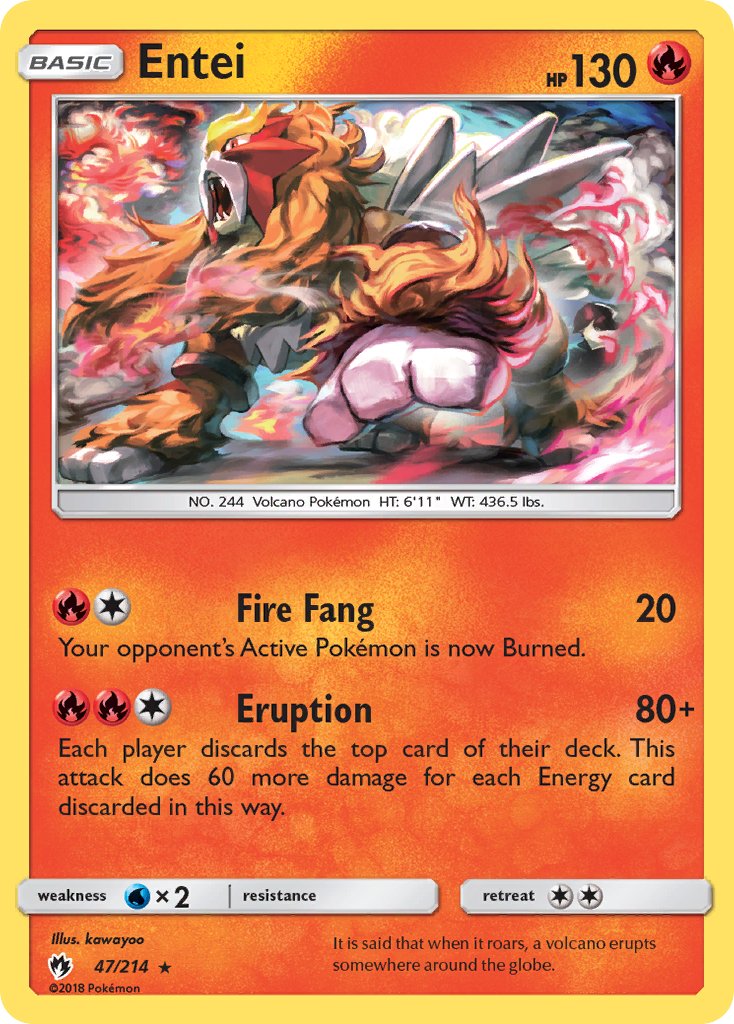 Entei (47/214) (Theme Deck Exclusive) [Sun & Moon: Lost Thunder] | Tabernacle Games
