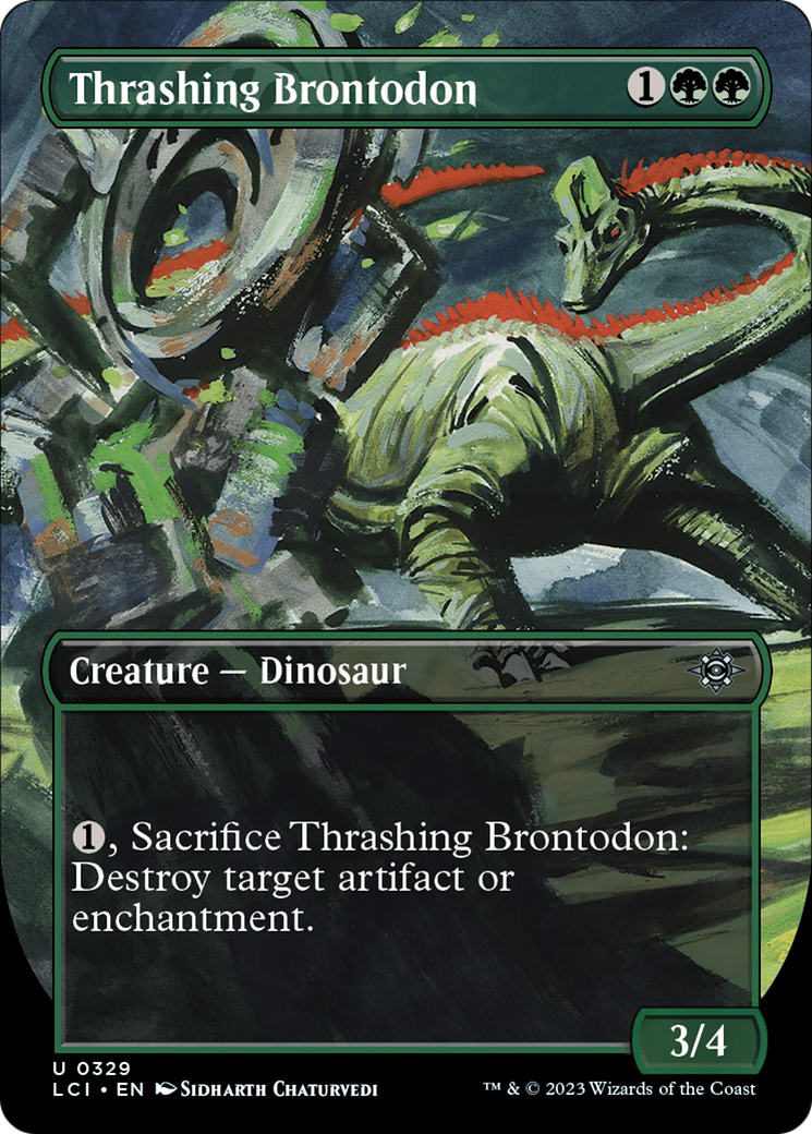 Thrashing Brontodon (Borderless) [The Lost Caverns of Ixalan] | Tabernacle Games