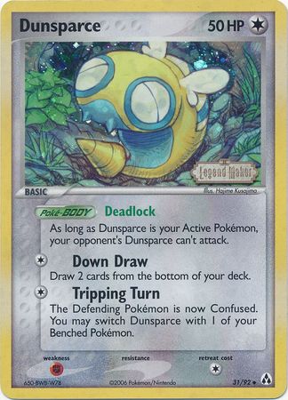 Dunsparce (31/92) (Stamped) [EX: Legend Maker] | Tabernacle Games