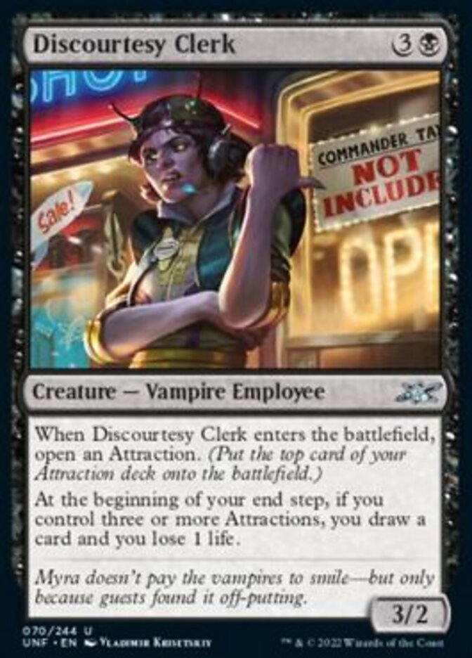 Discourtesy Clerk [Unfinity] | Tabernacle Games