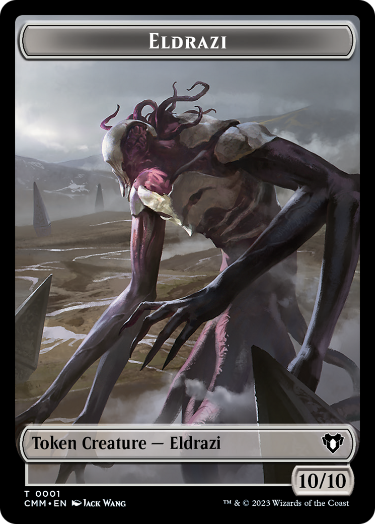 Eldrazi // Knight Double-Sided Token [Commander Masters Tokens] | Tabernacle Games