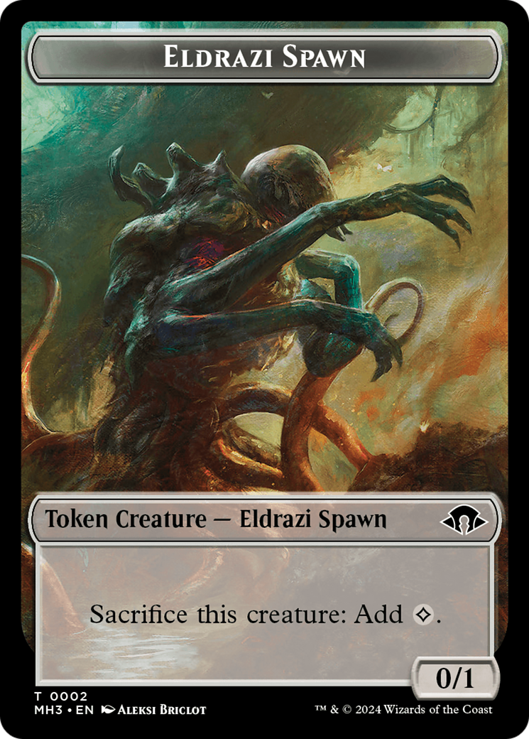 Eldrazi Spawn // Phyrexian Golem Double-Sided Token [Modern Horizons 3 Tokens] | Tabernacle Games