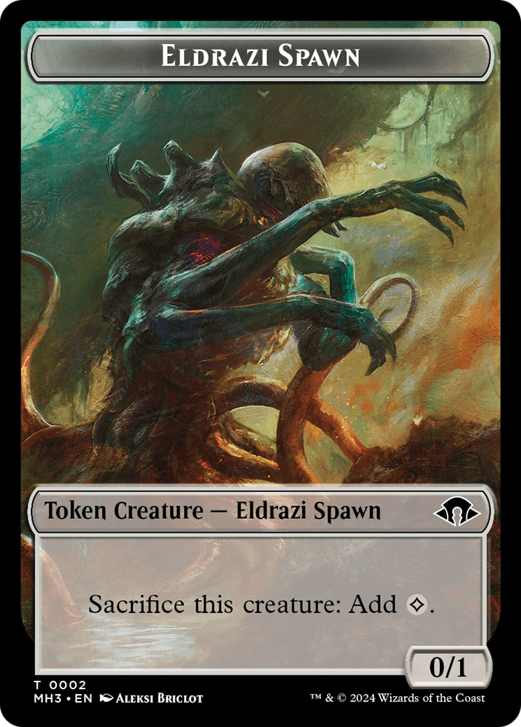 Eldrazi Spawn // Fish Double-Sided Token [Modern Horizons 3 Tokens] | Tabernacle Games