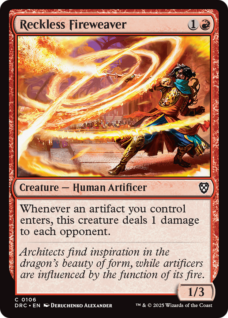 Reckless Fireweaver [Aetherdrift Commander] | Tabernacle Games