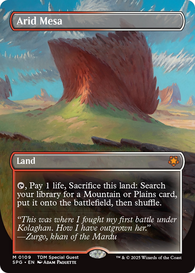 Arid Mesa (Borderless) [Tarkir: Dragonstorm Special Guests] | Tabernacle Games