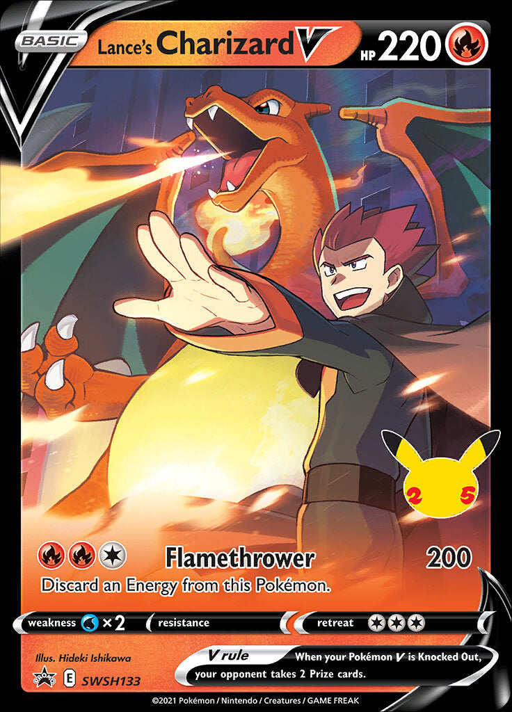 Lance's Charizard V (SWSH133) (Jumbo Card) [Sword & Shield: Black Star Promos] | Tabernacle Games