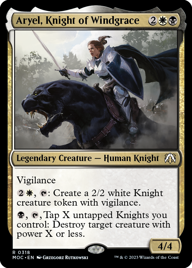 Aryel, Knight of Windgrace [March of the Machine Commander] | Tabernacle Games