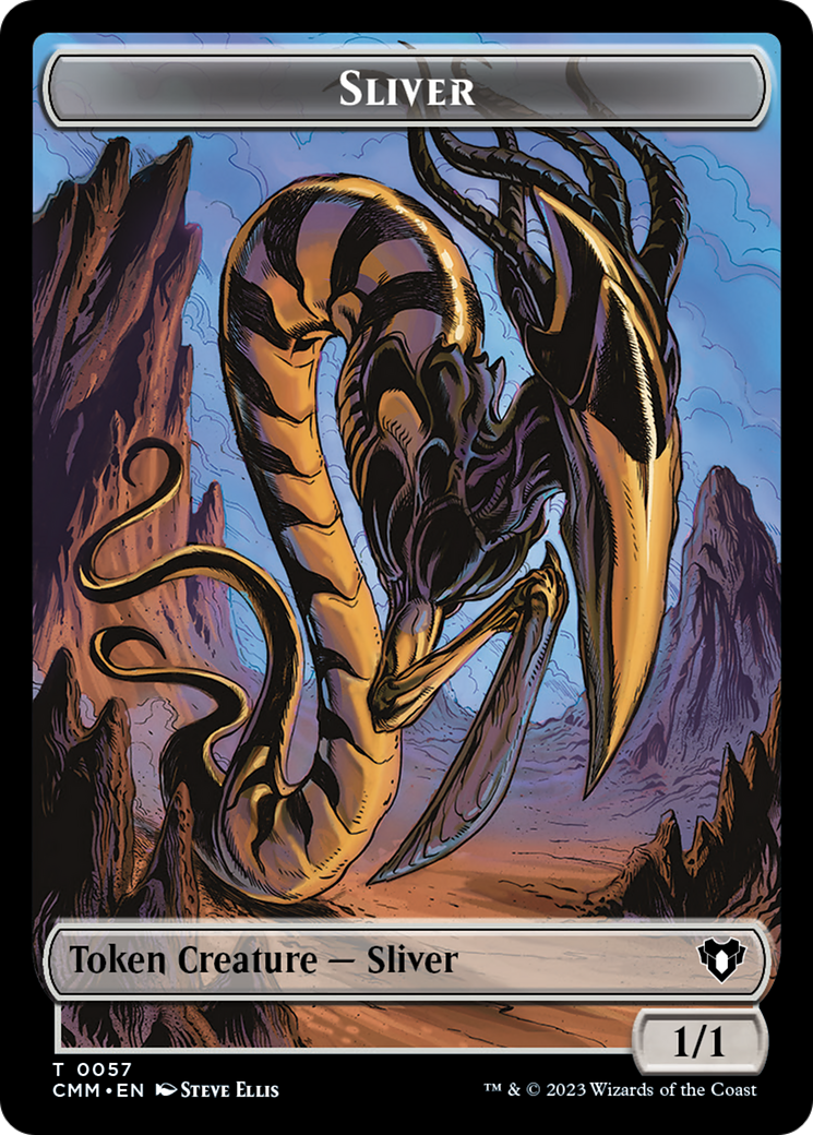 Copy (54) // Sliver Double-Sided Token [Commander Masters Tokens] | Tabernacle Games