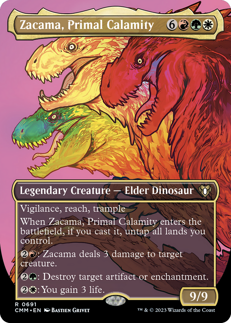 Zacama, Primal Calamity (Borderless Profile) [Commander Masters] | Tabernacle Games