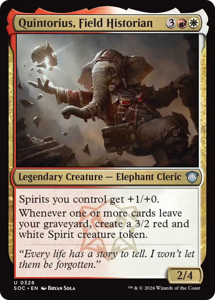 Quintorius, Field Historian [Secrets of Strixhaven Commander] | Tabernacle Games