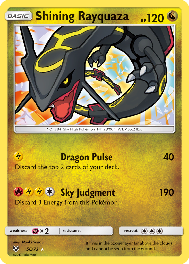 Shining Rayquaza (56/73) [Sun & Moon: Shining Legends] | Tabernacle Games
