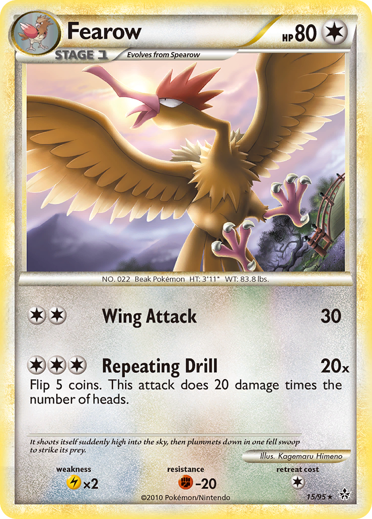 Fearow (15/95) [HeartGold & SoulSilver: Unleashed] | Tabernacle Games