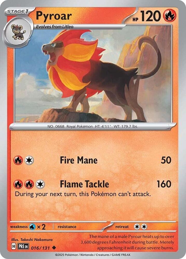 Pyroar (016/131) [Scarlet & Violet: Prismatic Evolutions] | Tabernacle Games