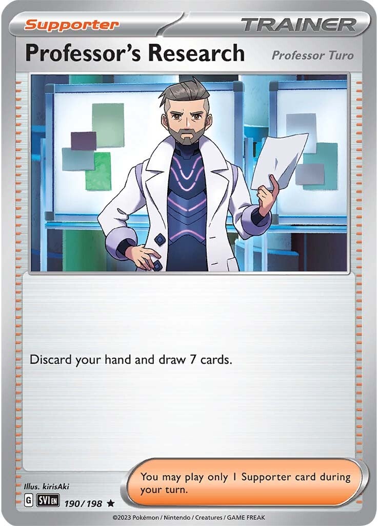 Professor's Research (Professor Turo) (190/198) [Scarlet & Violet: Base Set] | Tabernacle Games