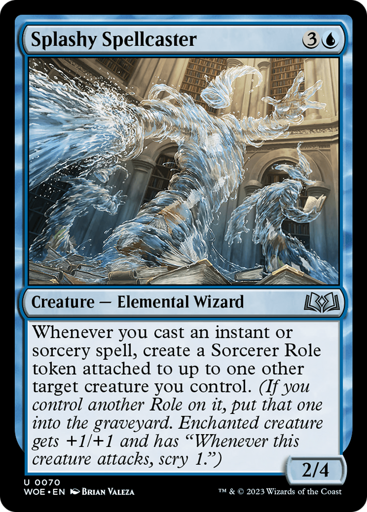 Splashy Spellcaster [Wilds of Eldraine] | Tabernacle Games