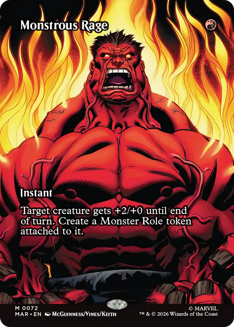 Monstrous Rage (Borderless) [Marvel Universe: Eternal-Legal] | Tabernacle Games