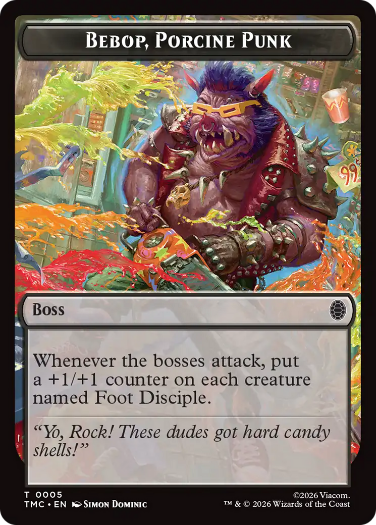Bebop, Porcine Punk [Teenage Mutant Ninja Turtles Commander Tokens] | Tabernacle Games