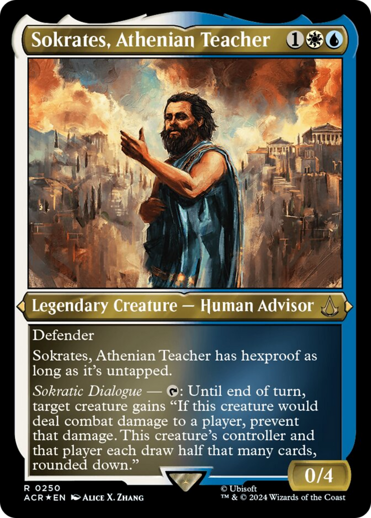 Sokrates, Athenian Teacher (Foil Etched) [Assassin's Creed] | Tabernacle Games