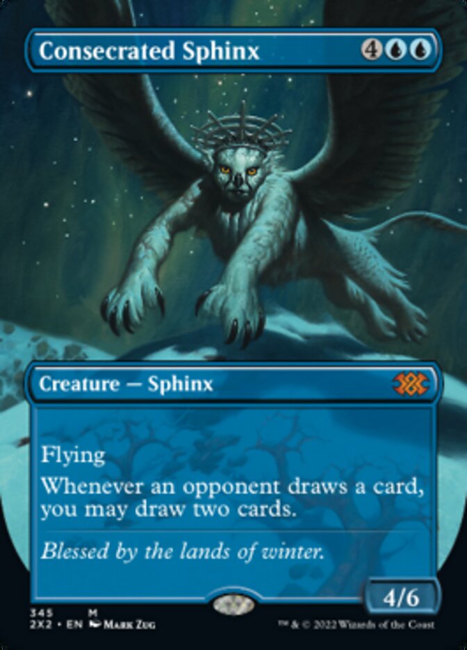 Consecrated Sphinx (Borderless Alternate Art) [Double Masters 2022] | Tabernacle Games