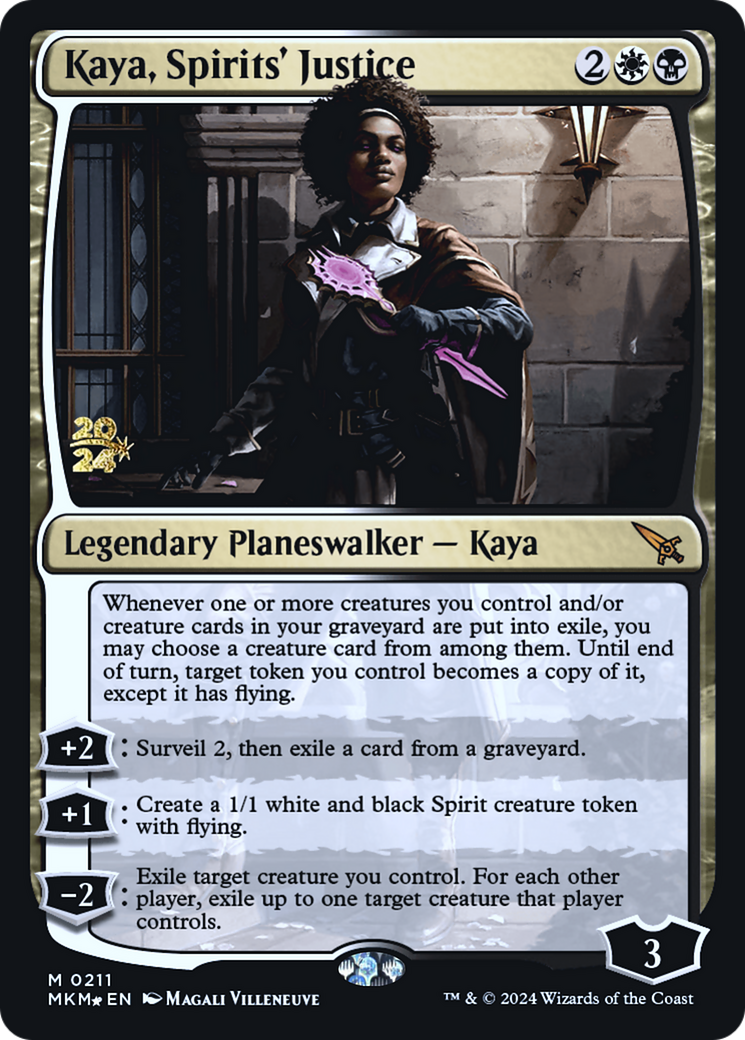 Kaya, Spirits' Justice [Murders at Karlov Manor Prerelease Promos] | Tabernacle Games