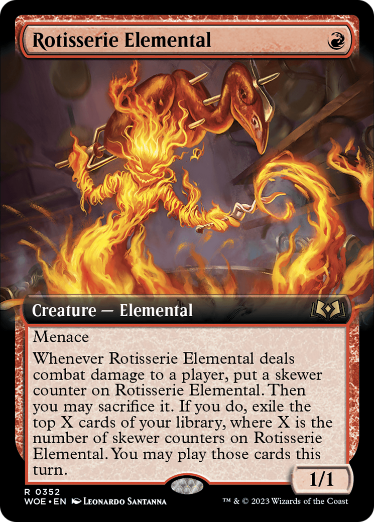 Rotisserie Elemental (Extended Art) [Wilds of Eldraine] | Tabernacle Games