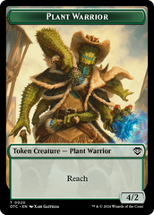 Plant Warrior // Treasure Double-Sided Token [Outlaws of Thunder Junction Commander Tokens] | Tabernacle Games