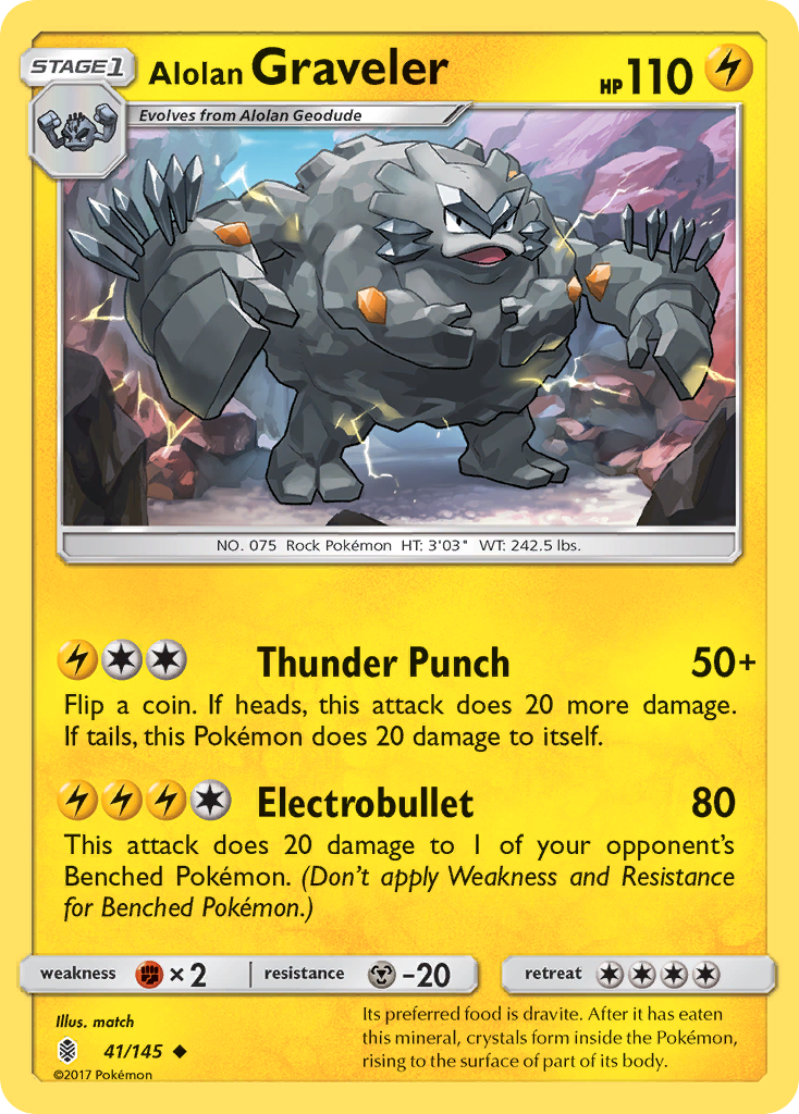 Alolan Graveler (41/145) [Sun & Moon: Guardians Rising] | Tabernacle Games