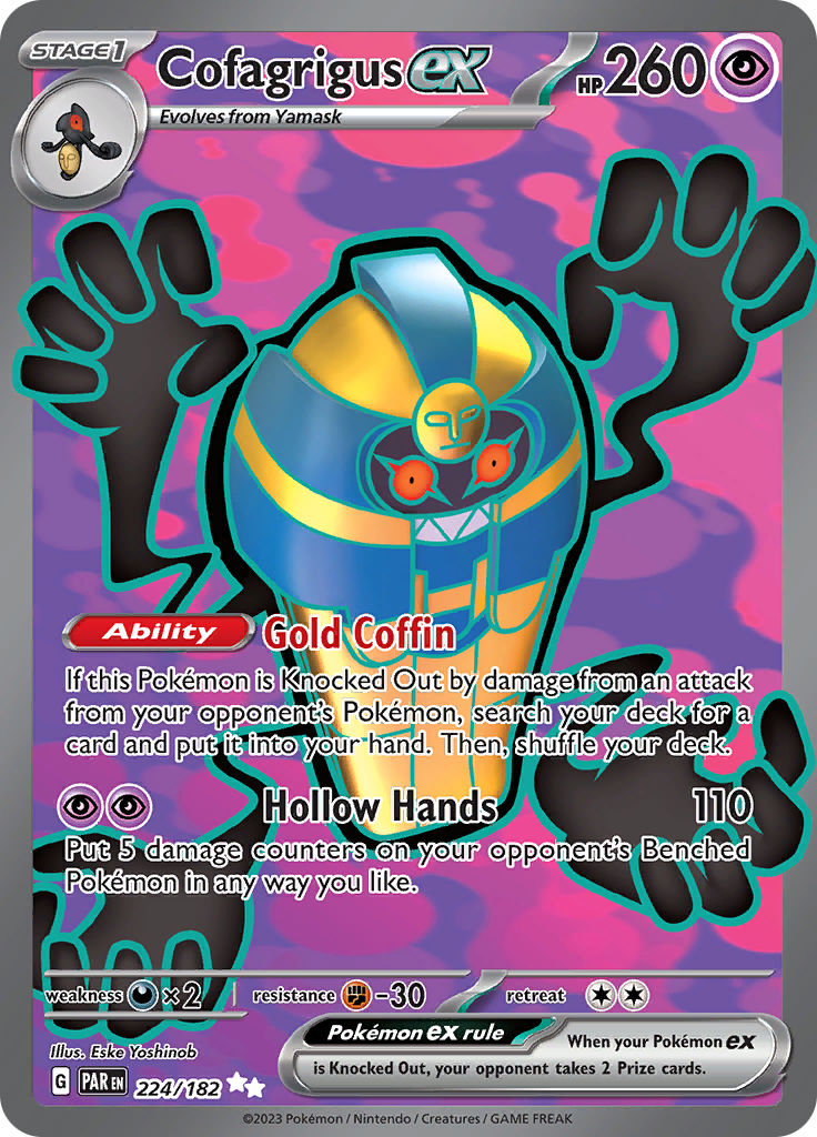 Cofagrigus ex (224/182) [Scarlet & Violet: Paradox Rift] | Tabernacle Games