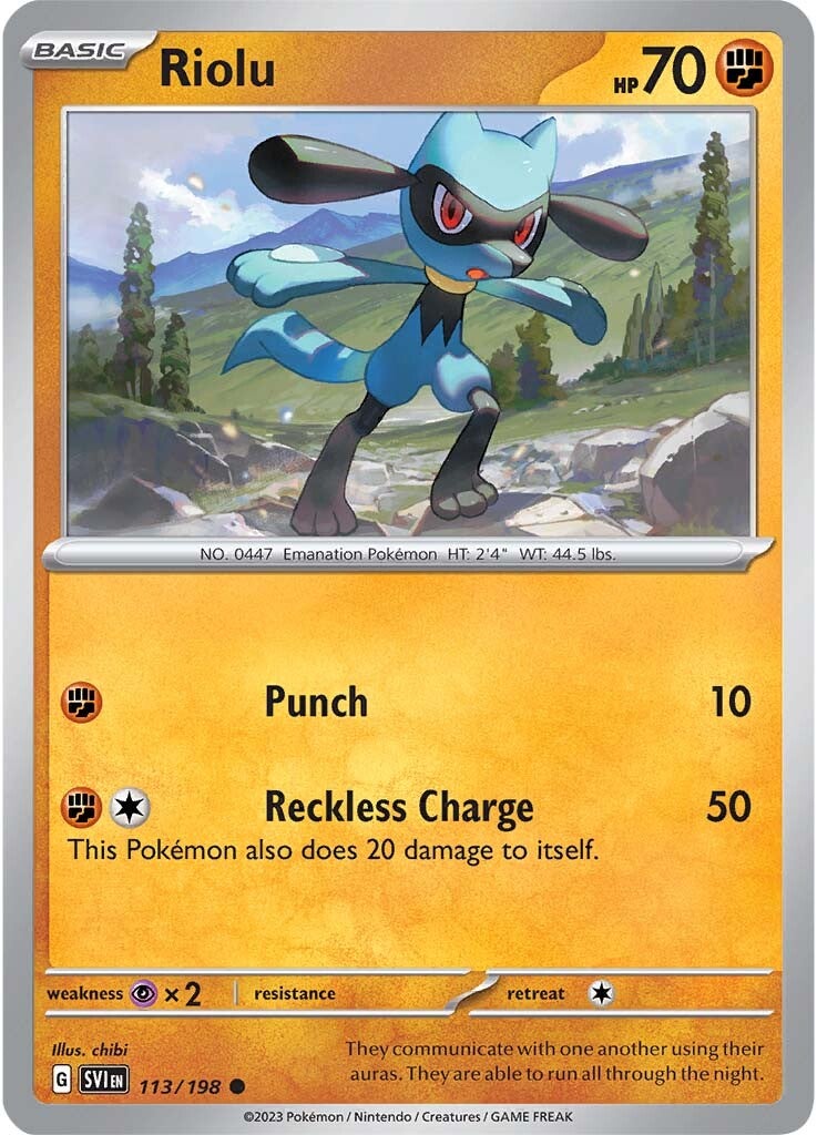 Riolu (113/198) [Scarlet & Violet: Base Set] | Tabernacle Games