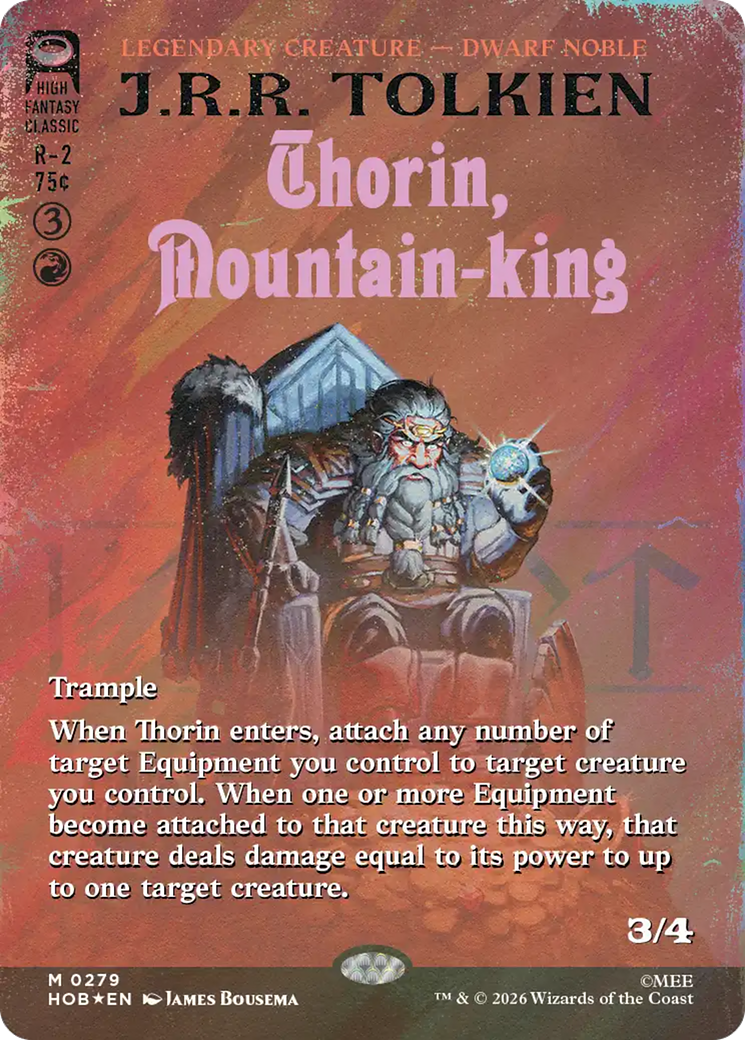 Thorin, Mountain-king (Borderless) (Surge Foil) [The Hobbit] | Tabernacle Games