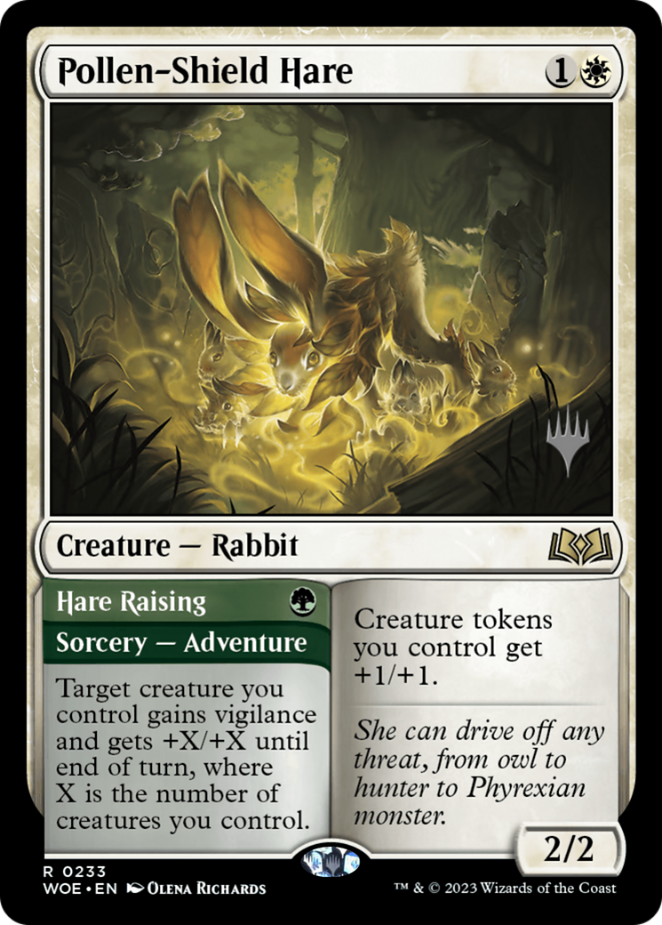 Pollen-Shield Hare // Hare Raising (Promo Pack) [Wilds of Eldraine Promos] | Tabernacle Games