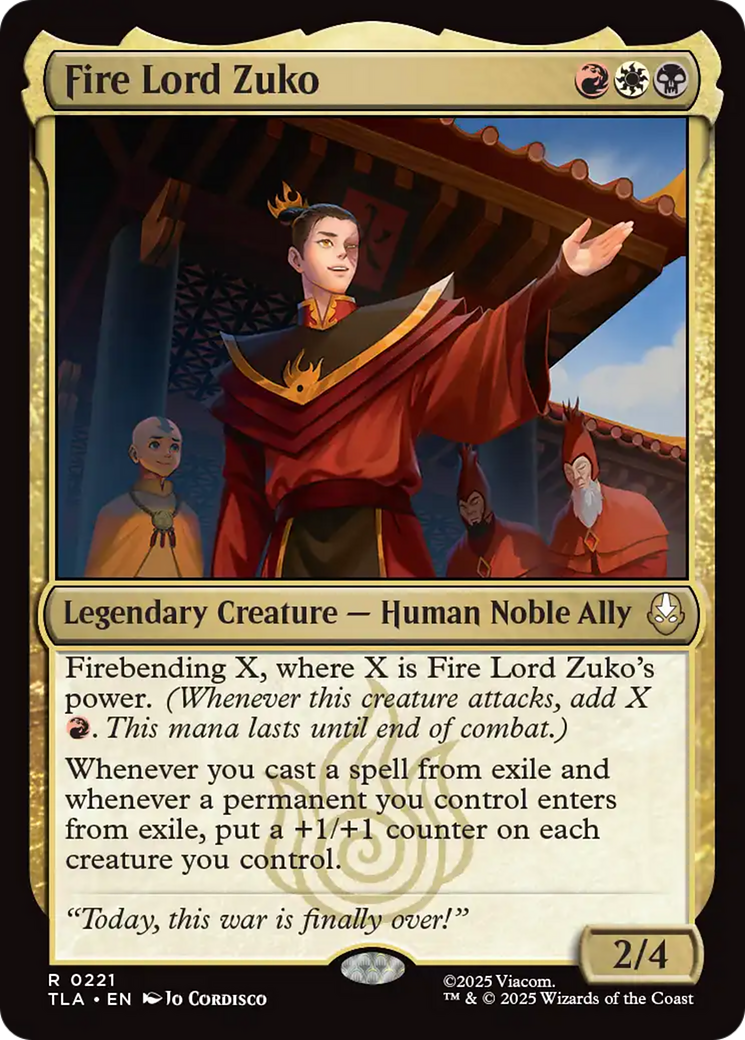 Fire Lord Zuko [Avatar: The Last Airbender] | Tabernacle Games