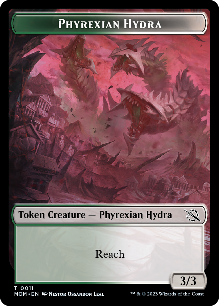 Treasure (21) // Phyrexian Hydra (11) Double-Sided Token [March of the Machine Tokens] | Tabernacle Games