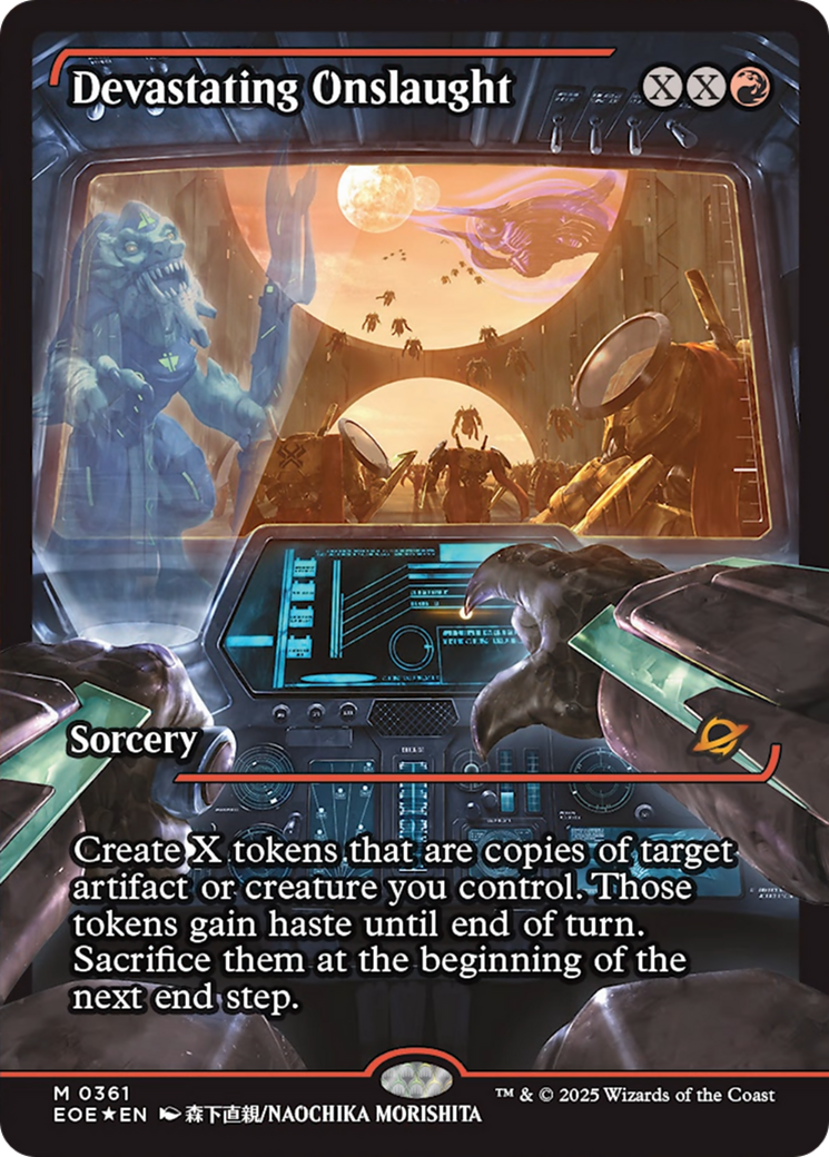 Devastating Onslaught (0361) (Showcase) [Edge of Eternities] | Tabernacle Games