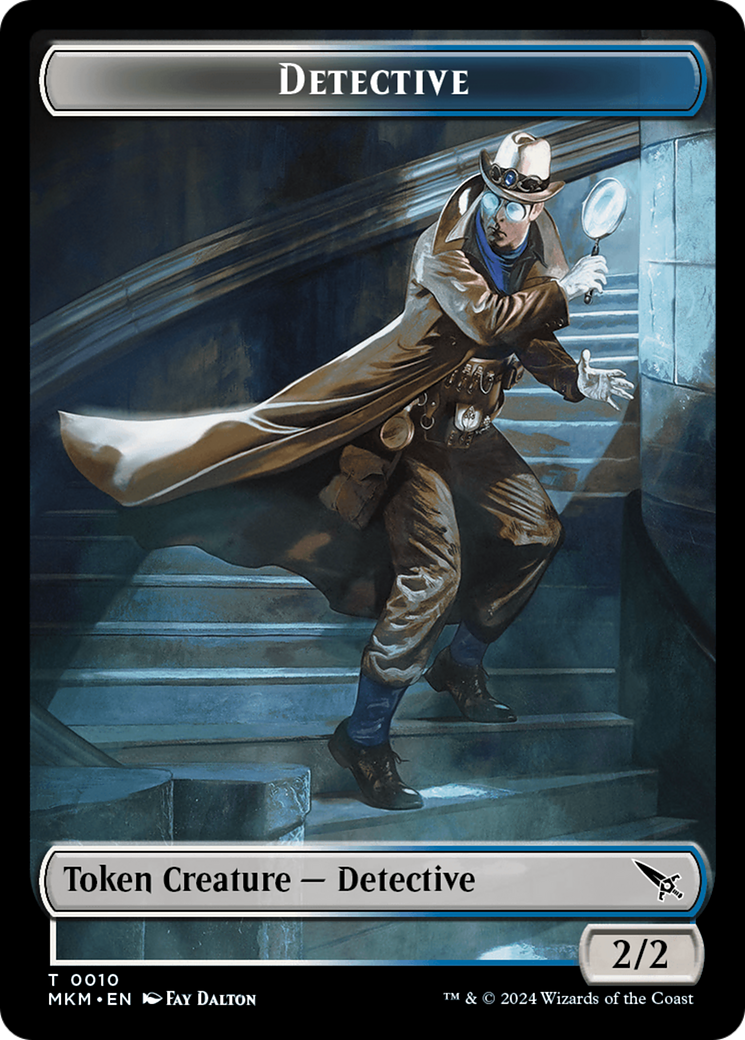 Detective // Human Double-Sided Token [Murders at Karlov Manor Tokens] | Tabernacle Games