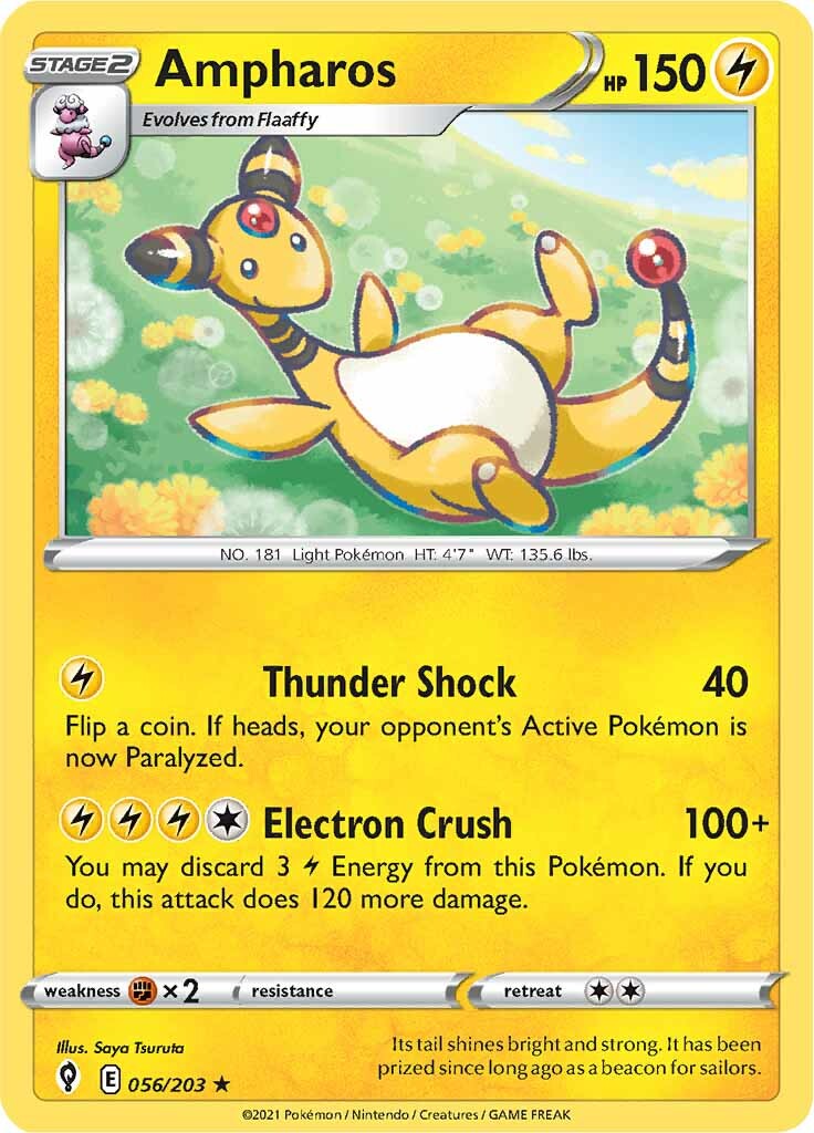 Ampharos (056/203) [Sword & Shield: Evolving Skies] | Tabernacle Games