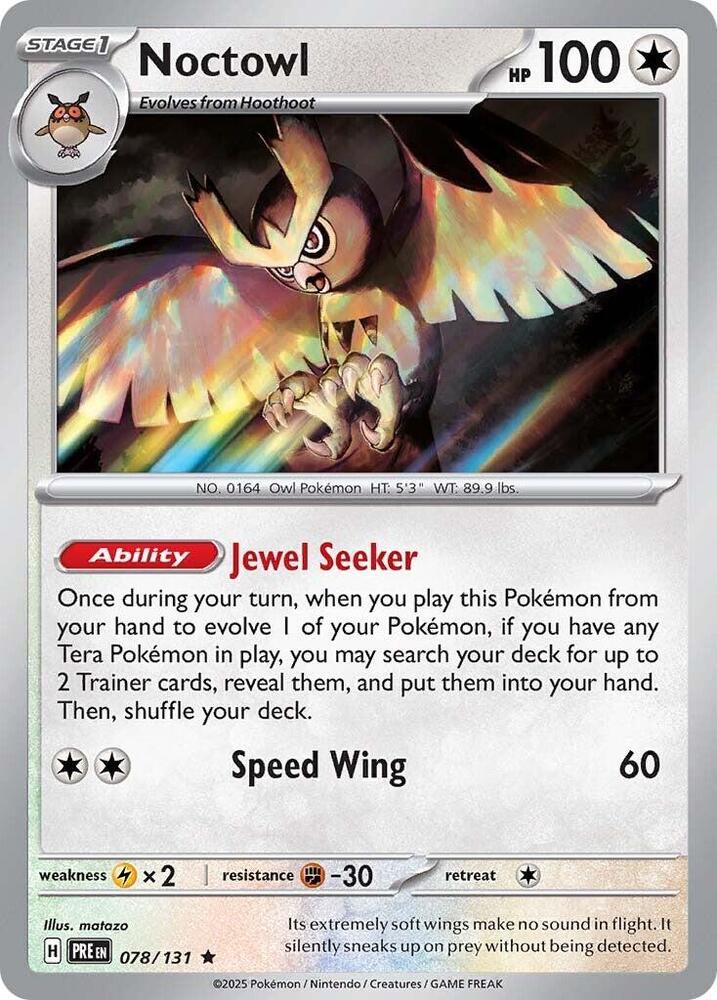 Noctowl (078/131) [Scarlet & Violet: Prismatic Evolutions] | Tabernacle Games